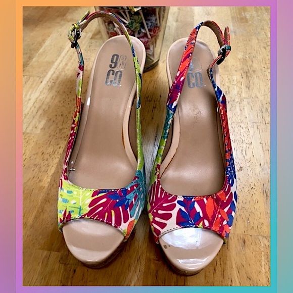 9 & Co Wedge Heel Shoes - Picture 1 of 16